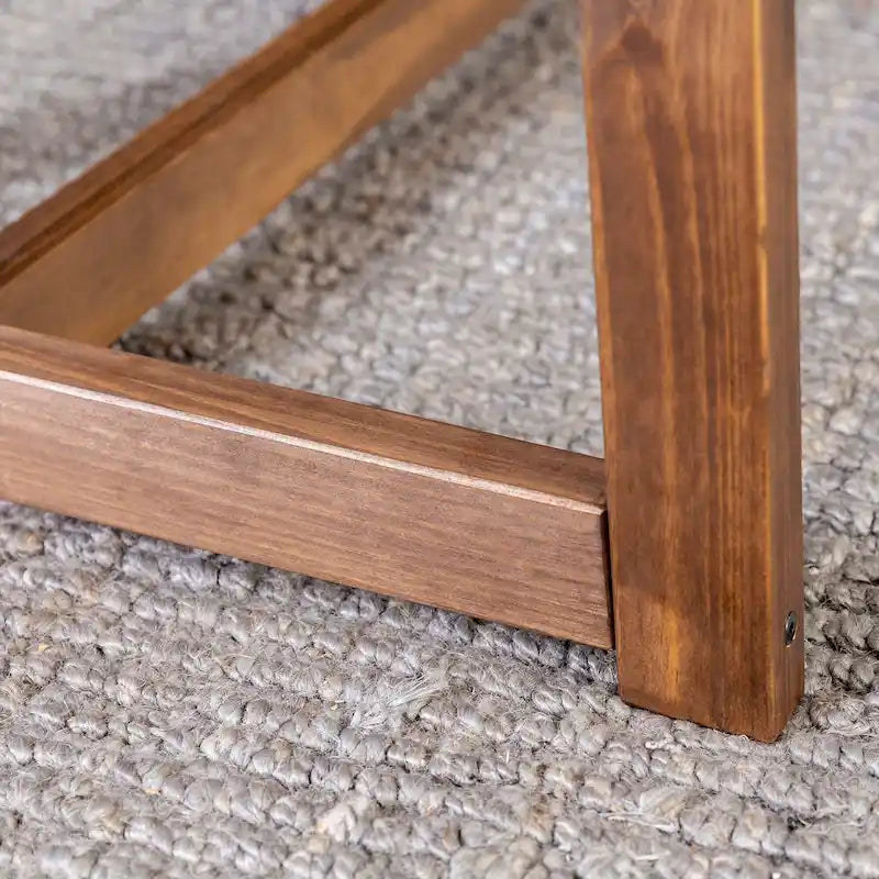 72" Solid Pine Farmhouse Trestle Dining Table – Grey/Brown or Rustic Oak/White Wash, Seats 6