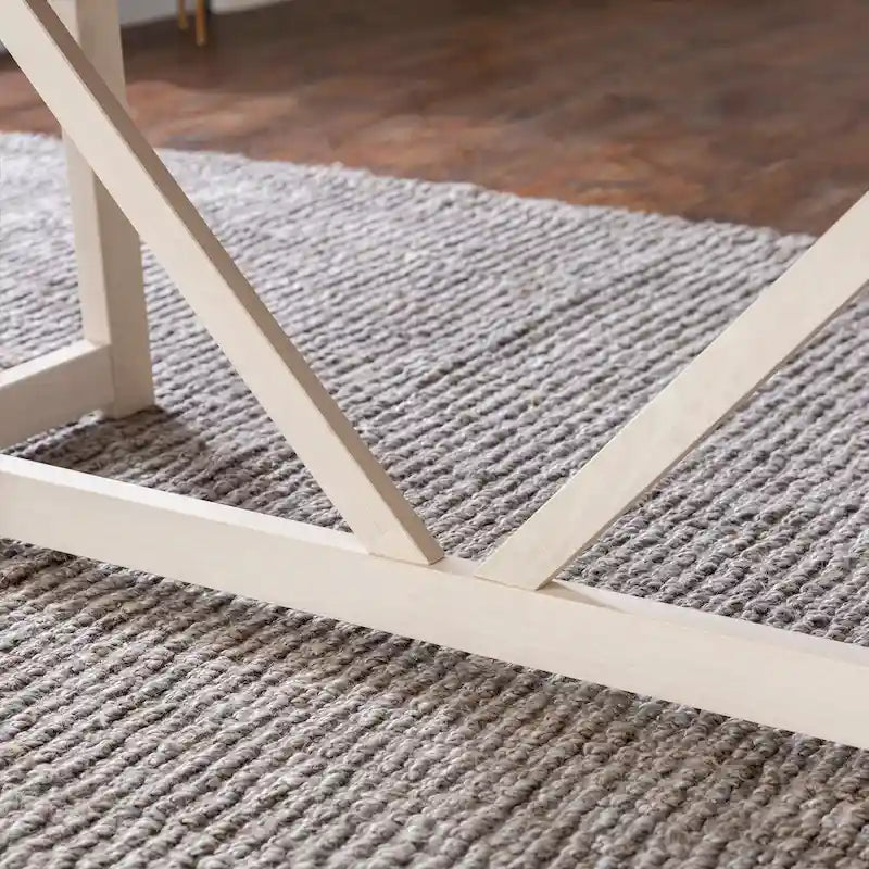 72" Solid Pine Farmhouse Trestle Dining Table – Grey/Brown or Rustic Oak/White Wash, Seats 6