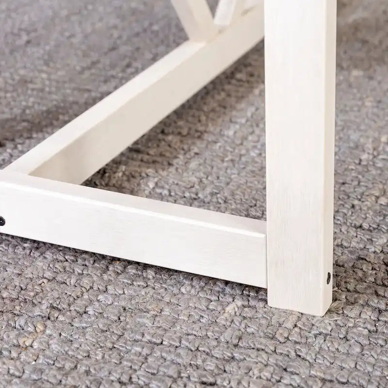 72" Solid Pine Farmhouse Trestle Dining Table – Grey/Brown or Rustic Oak/White Wash, Seats 6