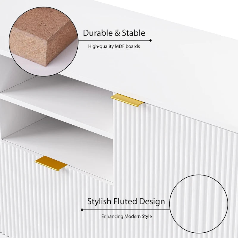 4-Piece Entertainment Wall Unit with TV Stand, Bookshelf & Storage Cabinets – Black, Modern Style, for TVs up to 70"