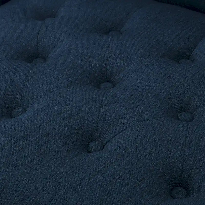 Tufted High-Back Wingback Club Chair – Silver / Beige / Charcoal / Blue / Teal, Mid-Century Style, Seats 1