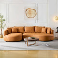 L-Shaped Leather Sectional Sofa with Chaise  Large Luxe Couch for Living Room